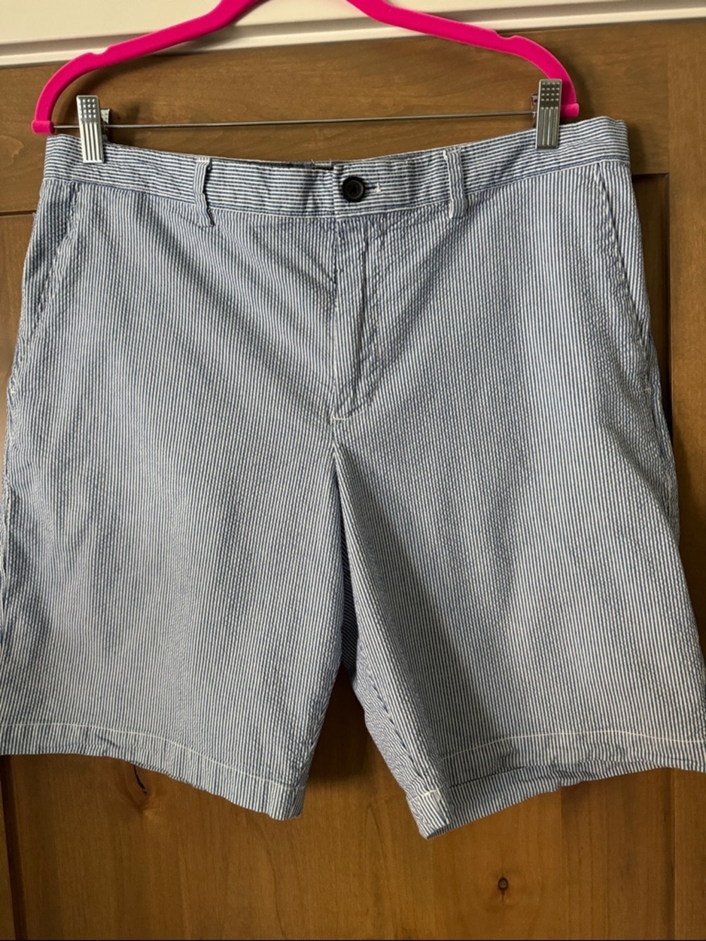 Banana Republic Aiden Shorts Mens 36 Seer Sucker Cotton Preppy Nautical Beach